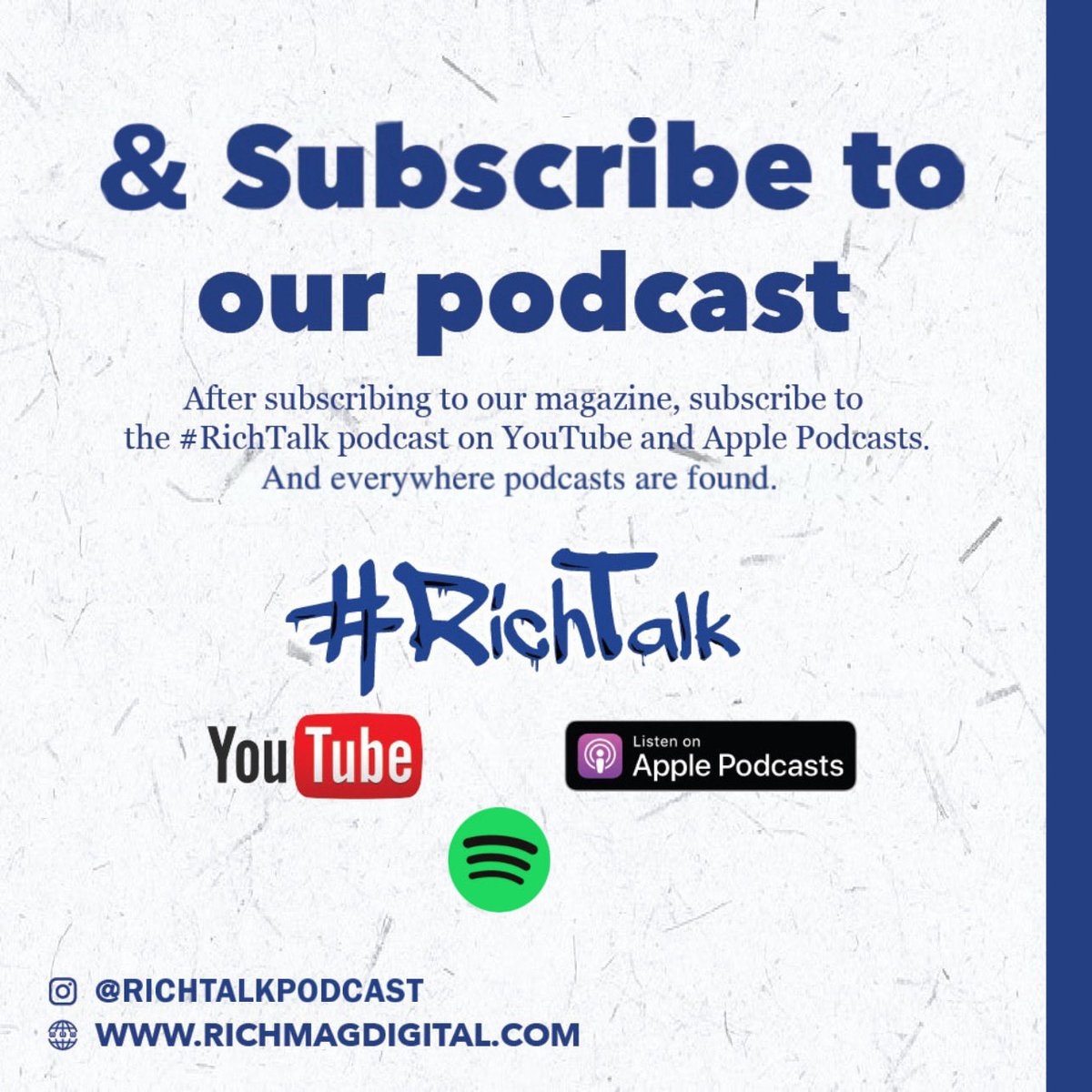 ShaylerRichmond's tweet photo. Come for the stories, stay for the

@RichMagDigital
@RichTalkPodcast
@StudioForBooks

#RichFam https://t.co/hxQtOtg33s