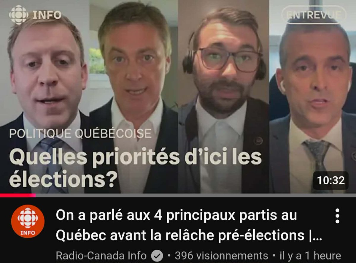 frankdedomiseur's tweet photo. « On a parlé aux 4 principaux partis au Québec… c’est pourquoi on a invité un parti qui fait 8% et pas le PCQ qui fait entre 11 et 15% » - un média neutre et indépendant. https://t.co/GCNlzAqMz4