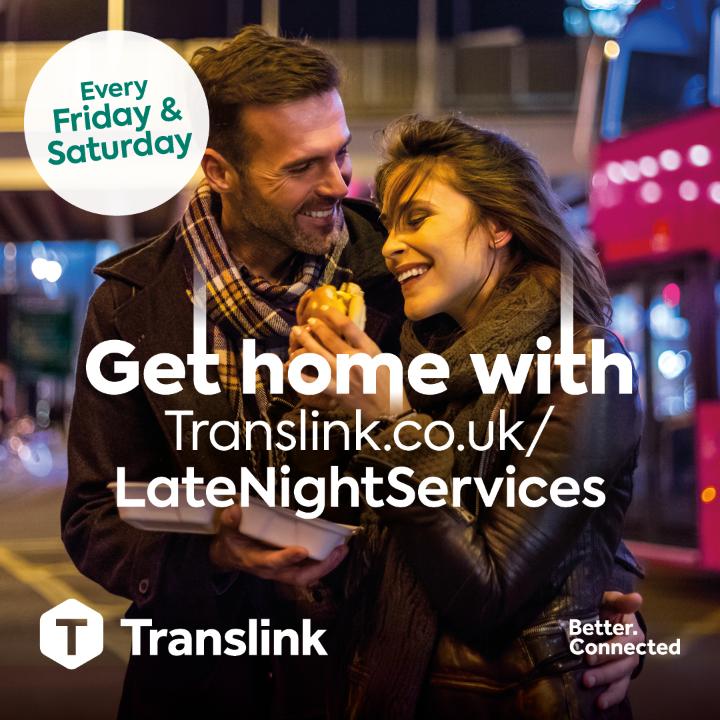 TranslinkMetro's tweet photo. Our Late Night bus services are running every Friday &amp; Saturday night for 2026! We’ll get you home after nights out, gigs or catch-ups with friends.

Standard fares apply, and all standard tickets, smartcards and concessionary passes will be accepted. 

ℹ️ https://t.co/UaAz3RvS19 https://t.co/shNXWycj7H