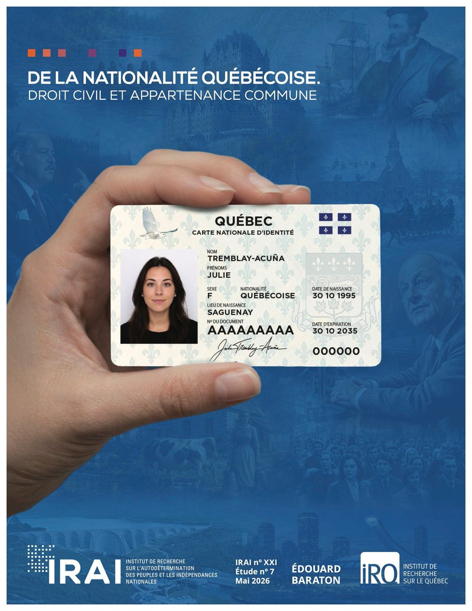BaratonEdouard's tweet photo. #nationalitéquébécoise 
podcast et étude sur le sujet ci dessous 👇@Radio_VM @irai_qc @IRQ_Quebec https://t.co/2NcCMKAC4V