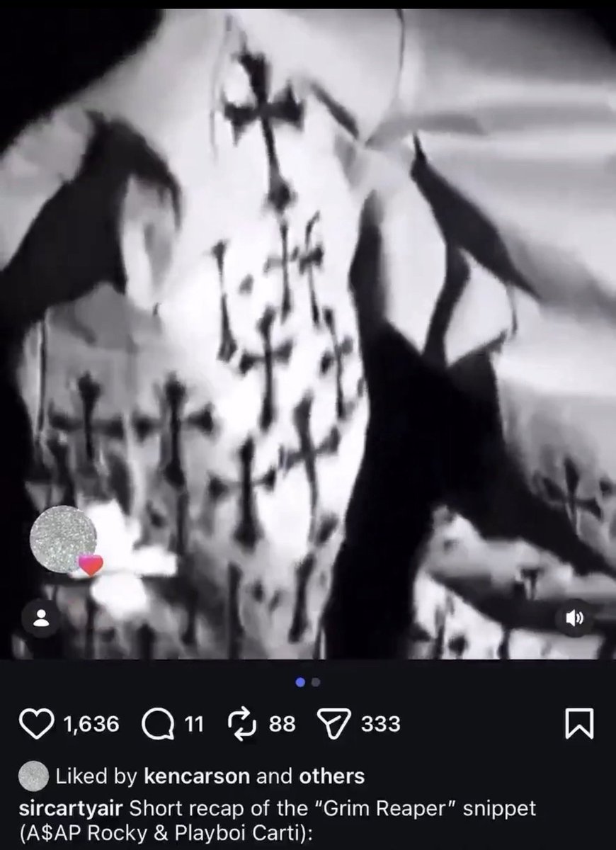 THEJODYES's tweet photo. Ken Carson likeo un post mostrando “Pop Them Drugs / Grim Reaper” de ASAP Rocky y Playboi carti https://t.co/I1wEFIfOlG