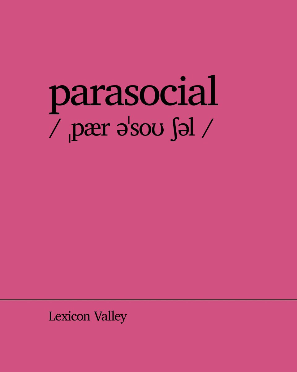lexiconvalley's tweet photo. 300: Parasocial Climbing

Are you in a parasocial relationship? In the age of AI, perhaps we all are. Mike Vuolo and Bob Garfield trace the rise of “para” words from parasocial to parachute and paragraph.

🎧 Listen: https://t.co/YUAD794YeO

#lexiconvalley #onlanguage #podcast https://t.co/nJjdhWpJzl