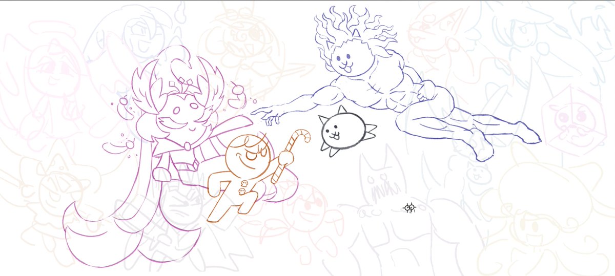 Arte1Bds's tweet photo. #DEATHBATTLE #TheBattleCats #CookieRun #CookieRunKingdom #CookieRunOvenSmash

Battle Cats VS Cookie Run Update 2 - Gods and Mascots Done!  Also OST Sketch https://t.co/RlpsL1WoPE