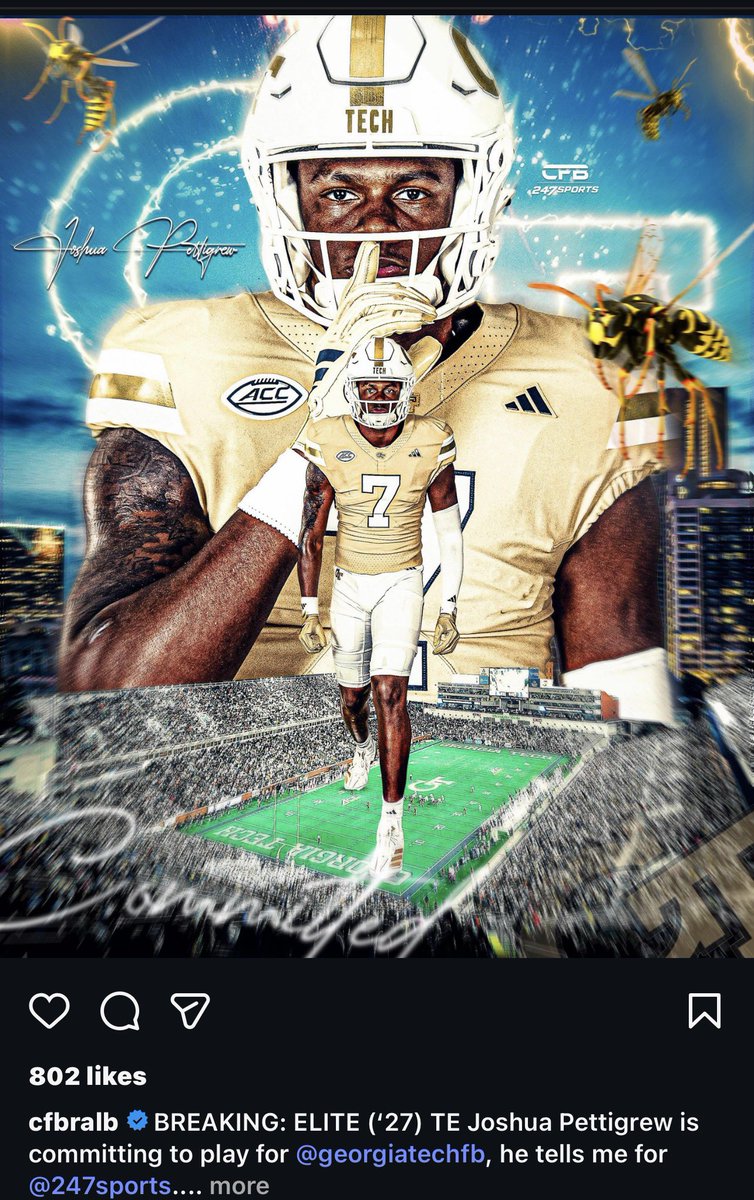 CoachTony_G's tweet photo. Let’s go Nephew!! Proud family moment! I am online now purchasing some Georgia Tech gear!! https://t.co/vf4ewRn8VV