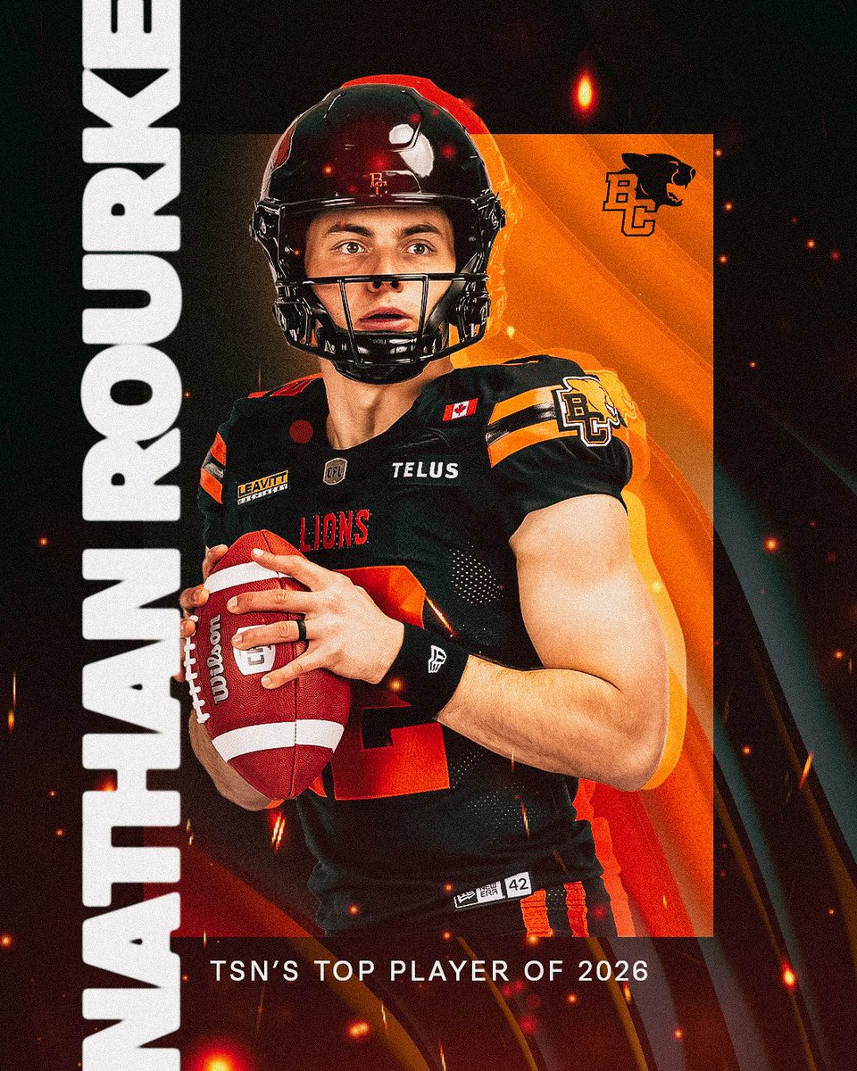 CFL's tweet photo. QB1. Player No. 1.

Nathan Rourke tops the CFL Top 50 list for 2026.

#CFLKickoff https://t.co/rIugj9BorF
