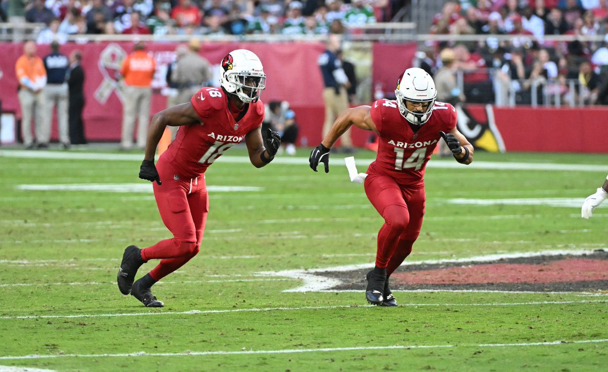PolymarketBlitz's tweet photo. Cardinals HC Mike LaFleur said that:

- Marvin Harrison Jr. will play the Davante Adams role 

- Michael Wilson will play the Puka Nacua role

Are the Cardinals set to explode this season? 👀 https://t.co/6P2wR7QNVo