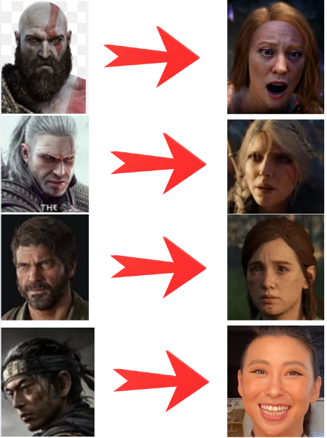 GeraltofGoonia's tweet photo. Anyone notice a pattern in Western video games?

God of War

Witcher

The Last of Us

Ghost of Tsushima

What am I missing? https://t.co/4gX4oW0tPs