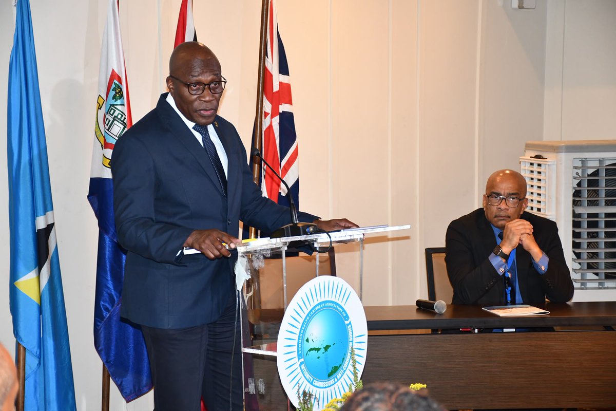 MOCAJamaica's tweet photo. Hon. Mr. Justice Bryan Sykes, Chief Justice of Jamaica, highlights the importance of a strong and independent judiciary in safeguarding the rule of law.

At #CCAICABConference2026, he presents on "Judicial Integrity and the Rule of Law in Small States." https://t.co/q8PJbnHWQT
