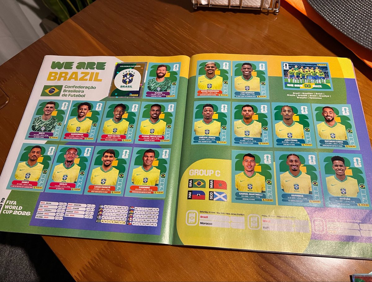 politta_c's tweet photo. Eu consegui completar o time do Brasil no álbum da copa. 

sem “pais ricos”. 
sem herança. 
eu não tive sorte.
eu estabeleci uma meta e a alcancei.
disciplina, consistência e prioridades. https://t.co/dYkVk3vS63