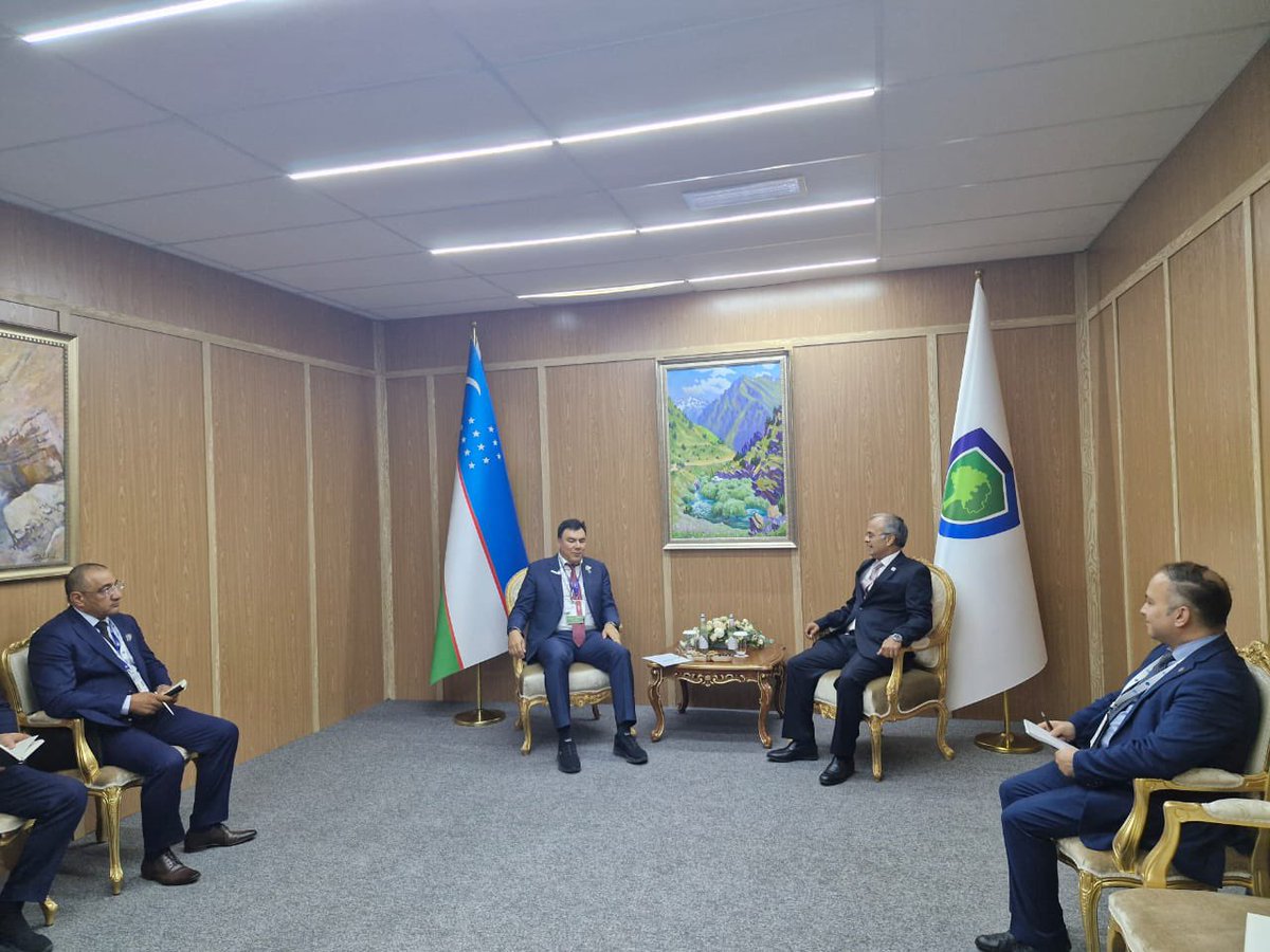 asadmk17's tweet photo. Honored to meet H.E Aziz Abdukhakimov, Chairman of Uzbekistan’s National Committee on Ecology &amp; Climate Change. 
Discussed successful SOM outcomes, HLDPE progress, GEF Assembly coordination, and pivotal role Uzbekistan can play in environmental stewardship in the ECO region. https://t.co/311OdK3qa6