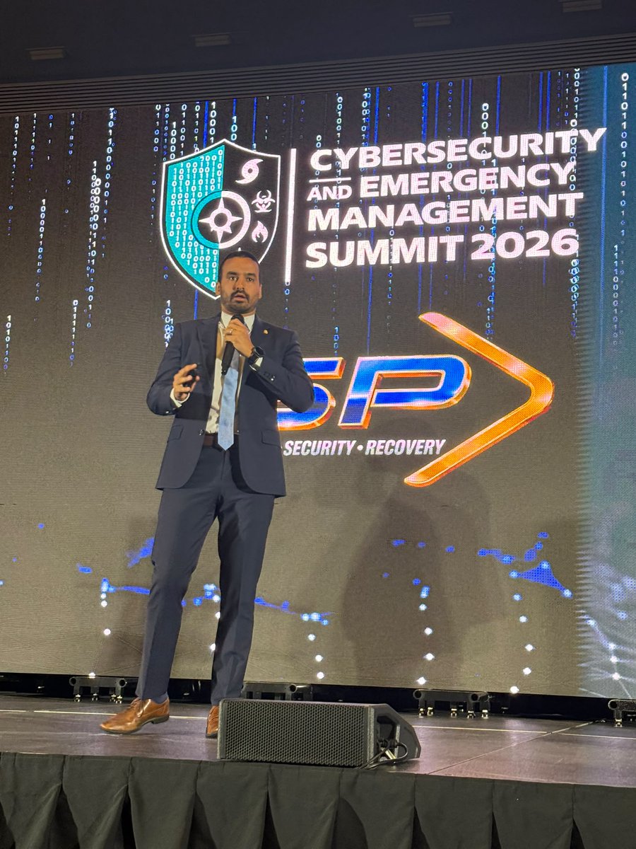 FBISanJuan's tweet photo. AI is changing the world, and #cybersecurity must evolve with it. Today, SAC Carlos R. Goris joined public and private sector leaders at the Cybersecurity & Emergency Management Summit 2026, where #Cyber Squad Supervisory Special Agent Christian Nieves discussed emerging threats, artificial intelligence, and the importance of staying ahead of the threat through strong #partnerships. A special thank you to #CitizensAcademy alumnus Benjamin Nieves and ISP for convening this important conversation. #PublicSafety