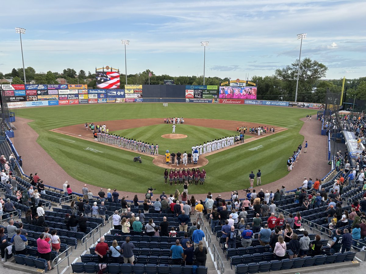ootpbaseball's tweet photo. Proud to be attending Opening Day with our longtime partners the @TrentonThunder ! Congratulations and here’s to an amazing 2026! https://t.co/bxexfPS6AZ
