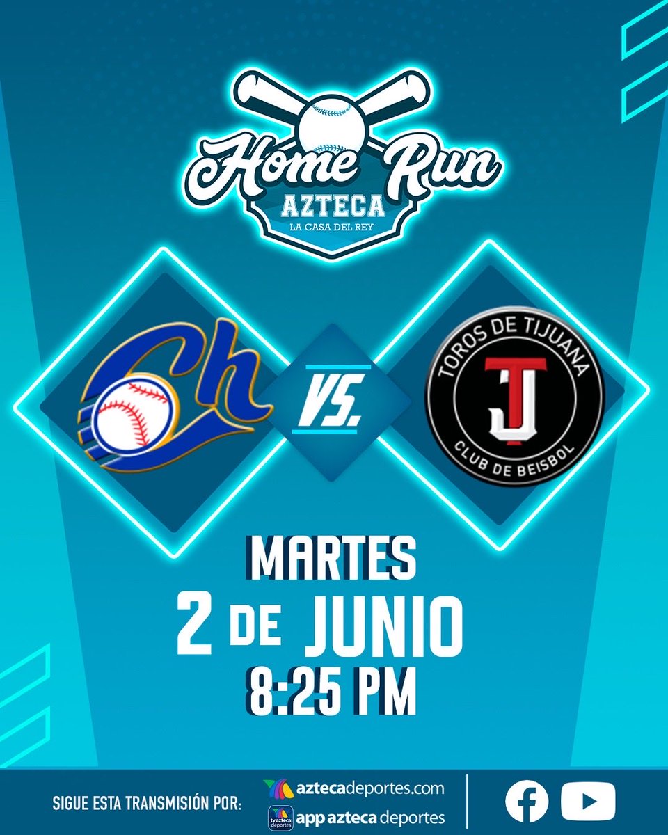 HomeRunAzteca's tweet photo. ¡Acá se juega pelota! 🔥⚾

Los dos mejores de Norte hoy y el jueves volvemos con más 👇🏼

#HomeRunAzteca

📅 Está noche / Jueves 4 de junio⁣
🕖 8:25 PM / 6:50 PM⁣
📺 ⁣⁣Facebook y You Tube Azteca Deportes⁣
💻 https://t.co/opZWaBlA5r⁣⁣⁣⁣⁣⁣
📱 APP Azteca Deportes https://t.co/vx9PkrOUWp