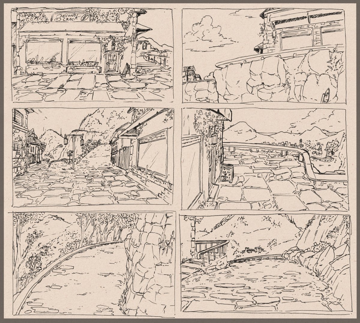 Cryspan_Lauteri's tweet photo. Some traditional sketches that I have been doing days ago in the bus and a practice of little backgrounds without sketching  (to gain more confidence with the lines ) , hope you like em ! <3
You can find more  of these and Patreon stuff in my channel https://t.co/HA0p4igblw 🦝💙 https://t.co/gq6JwtpqYa