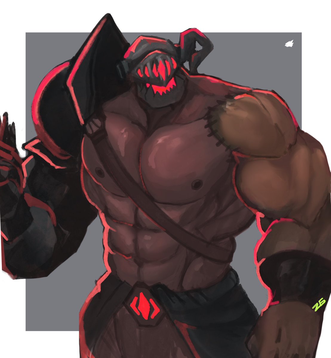 thvnderoll's tweet photo. #gameoverse #fanart #muscle #bara https://t.co/E2BpROrtIX