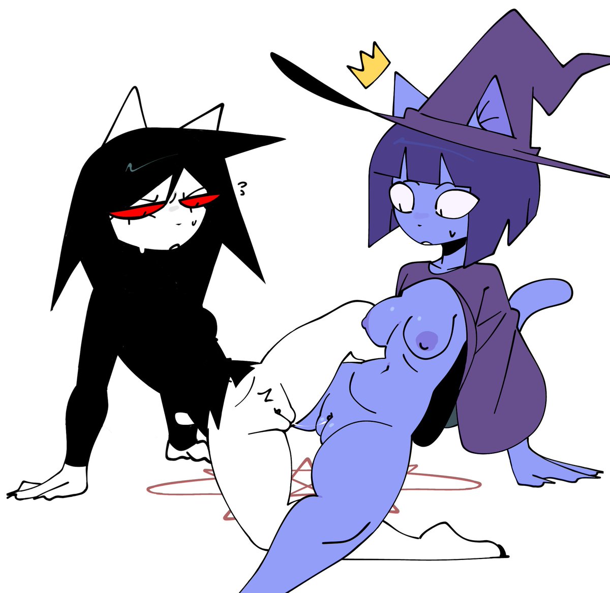 Xarop77's tweet photo. Witch on witch action https://t.co/ctwNZKJVwc