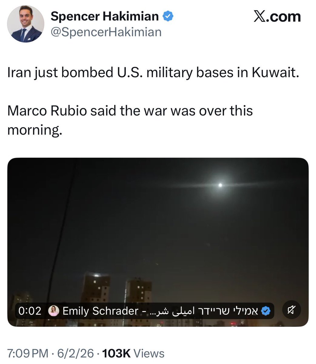 EYakoby's tweet photo. If your initial response to the Islamic Republic trying to kill American soldiers is to attack Marco Rubio, you’re not a patriot, you’re a shill for the Iranian regime. https://t.co/yeTchTnwfM