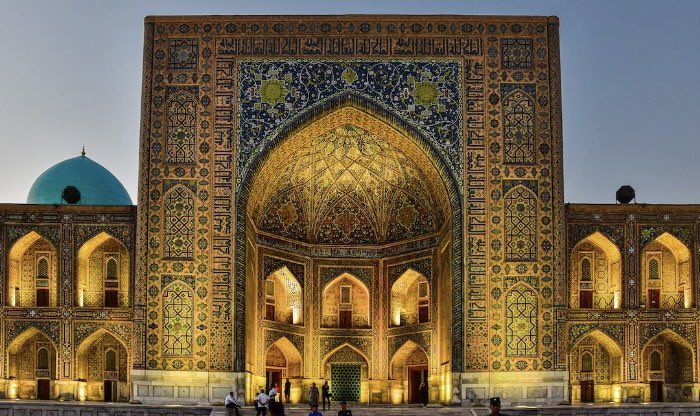 kunley_drukpa's tweet photo. FAKE HALF-ARSED DISNEY CITIES ALONG THE SILK ROAD 🇺🇿

Samarkand, Uzbekistan is a great city, very historically important in the context of Central Asian ‘Silk Road’ history city and so with a well-earned reputation as ‘impossibly exotic and far off’ in the same way as all the other great ‘impossibly exotic and far off’ cities; Timbuktu, Lhasa etc. Worth visiting BUT with big qualification - the Uzbek government completely botched the restoration work on Samarkand’s major historical buildings

It’s just a total slap-dash mess in places. Looks like a cheap replica reconstruction city you would find at Disney Epcot or, worse, in a Chinese theme park just outside Shanghai. Go to Tamerlane’s tomb for example and you will see a lot of uneven exposed dried cement protruding from the edges of tiles. Rough, irregular, grayish-white (or sometimes even coloured) blobs, ridges or smears of hardened mortar that have oozed lout from between or beyond the tile edges and hardened, rather than being neatly recessed or concealed. Also (not just in  Tamerlane’s tomb but elsewhere in restored buildings across the city) the tiles are apparently often incorrect tiles - either they’re excessively garish or they have patterns or calligraphy that make no sense if the intent was to restore the buildings in a period accurate way

Actually part of the restoration for the city was done by the Soviets, so not *all* the Uzbek government’s fault. When the walls and domes of the various mosques and madrasas were reconstructed apparently the Soviets were far too happy with cement - with the effect that the buildings still look tacky and cheap, like they’ve been built from the most inexpensive material possible. Uzbek government’s culpability here is that it unfortunately ran with this mess when it decided to restore the buildings even further and open Uzbekistan up to tourists. While the famous Registan square looks okayish try the Shah-i-Zinda Necropolis (restored during the 00’s) and the tiling does not look any better than the tiling in your grandmother’s bathroom. Photographs well but is not as impressive in person as it looks in the photographs. Many many buildings like this, won’t go through them all but all the major attractions have at least one appreciable flaw in their restoration work

You get the sense that the medieval city has been restored just to be instagrammable (if you crop the picture properly). What was the Uzbek government thinking? Did they really just rush to get it done as soon as possible so they could get the tourist money? It’s not impossible. Another questionable design decision too - they created cemented, roped little pathlight-lit pathways between the various buildings, with the effect that, once again, it feels like you’re ambling around Disney World. Sometimes they even had golf buggies whizzing up and down carrying tourists around. The ‘Disneyfication’ of Samarkand is an accurate description of what has happened, with the extra qualification that the ‘Disneyfication’ is at a level that seems designed to appeal to the aesthetic sensibilities of provincial Chinese tourists

Samarkand is a city you have to do your own reading about before you get there to rally make the most of what you’re seeing. About the Timurid Empire and Ulugh Beg and Shah Rukh and the Silk Road and so on. Modern city is mostly a boring Soviet cut and paste city you’ll see anywhere in the former USSR with the disneyfied medieval Samarkand forming a sort of half-assed showpiece in the city centre. Samarkand is Samarkand so was still good to visit but it was a bit disappointing insofar as you felt like you didn’t really get the ‘real thing’. Best part of the stay was meeting an Uzbek woman who spent a long time offloading on me how she hated how conservative Uzbek culture was and wanted to move to Canada. Had a lot to say about modern Uzbekistan and agreed the restoration work was half-arsed for probably financial reasons too. She did later move to Canada