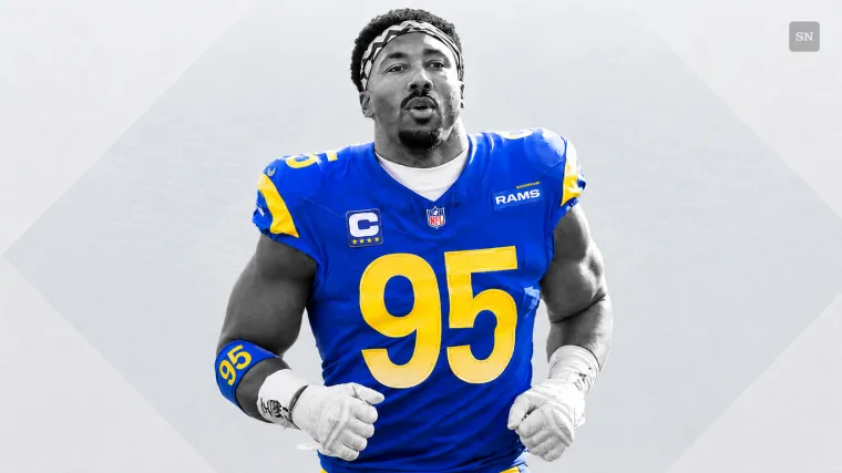 PolymarketBlitz's tweet photo. IF Aaron Donald comes out of retirement, the Rams' defensive front could be downright unfair. 😳

Career-high sacks:

• Myles Garrett — 23.0 (2025)
• Aaron Donald — 20.5 (2018)
• Byron Young — 12.0 (2025)
• Kobie Turner — 9.0 (2025)

That's 64.5 sacks worth of peak production on one defensive line.

Insane.