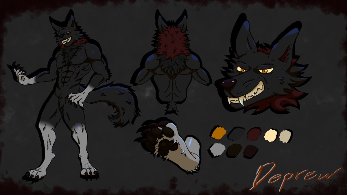 Deprew3's tweet photo. @Fanayaart Hi, tysm for the chance! He's a werewolf🐺 https://t.co/8iAC7VrAFX
