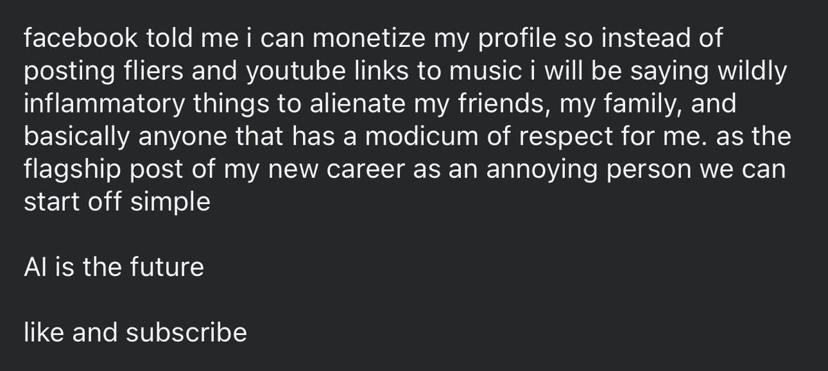 SolidStapp's tweet photo. facebook told me i could make money so i started posting shit like this https://t.co/IWVZRxP7bj