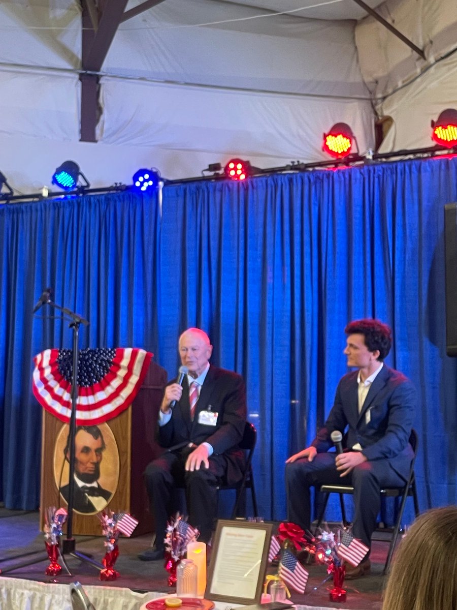 DanaRohrabacher's tweet photo. Had the pleasure of joining @RepBoebert  at the annual @ElbertCountyGOP  Lincoln-Reagan Dinner. I shared some memories working for President Reagan, whom we all miss dearly. https://t.co/zGBnGIB2LY
