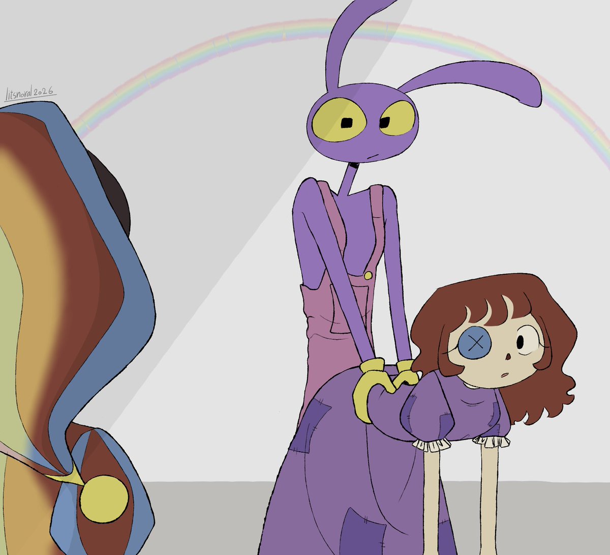 litsnoral's tweet photo. Ep 9 spoilers 

What pomni saw in jaxs head 
#bunnydoll https://t.co/8wTho9Tt53