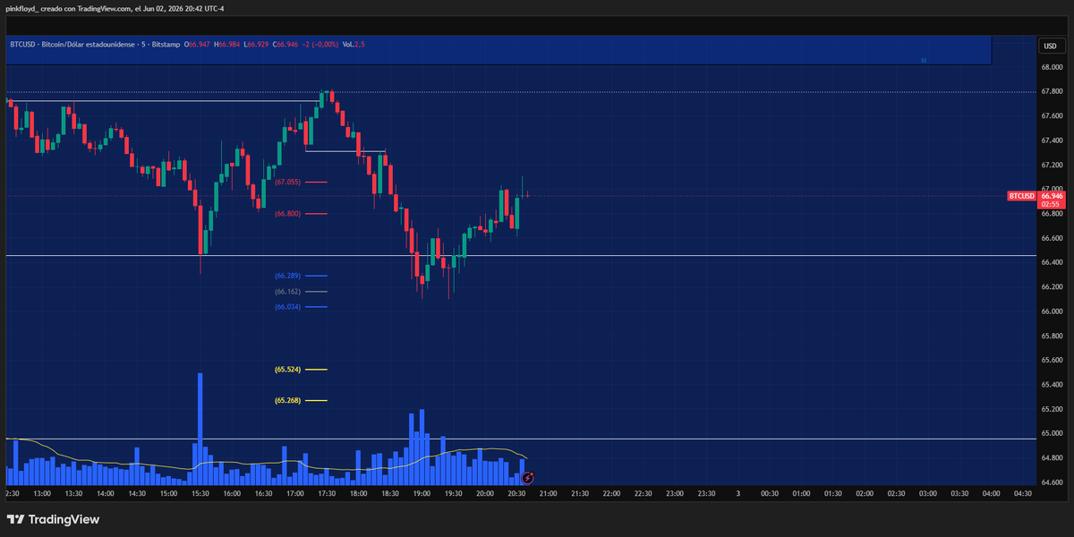 candlescience_'s tweet photo. Otra operacion el Bitcoin en el dia de hoy.

Entrada en el breaker → salida en $66.290 que coincidia con un minimo y la proyeccion de fibonacci.

🎯🎯🎯 https://t.co/il4LBD28Mw
