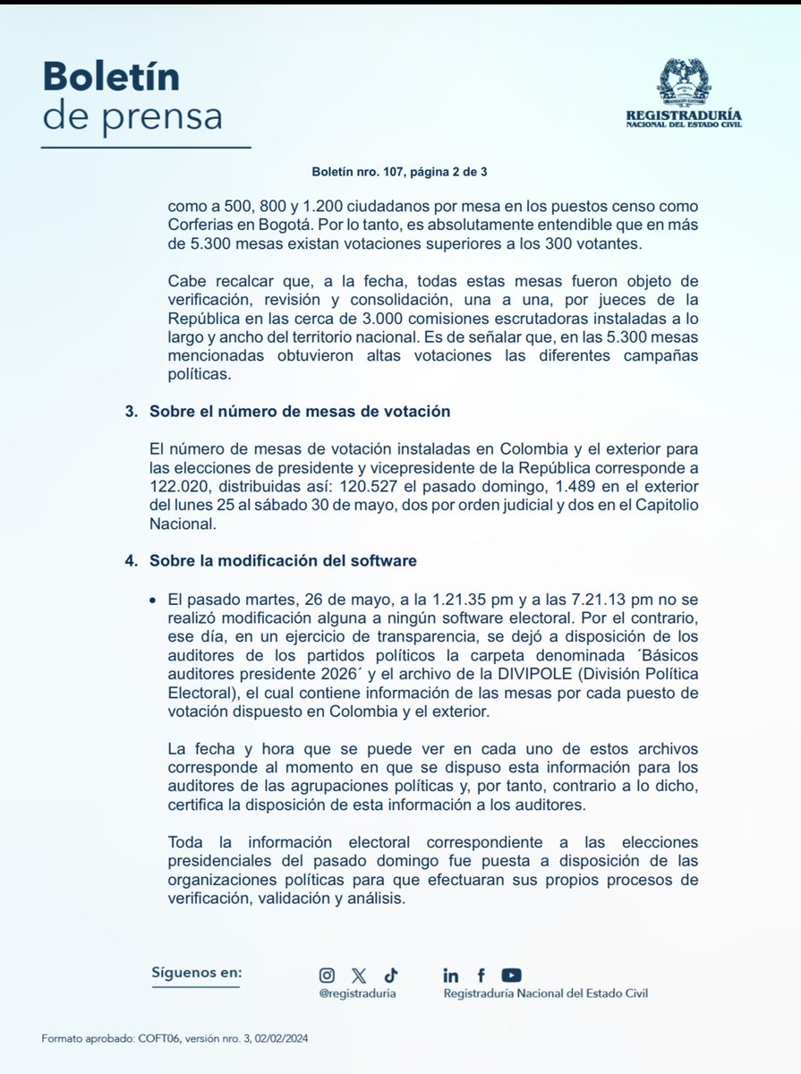 Registraduría Nacional del Estado Civil tweet media