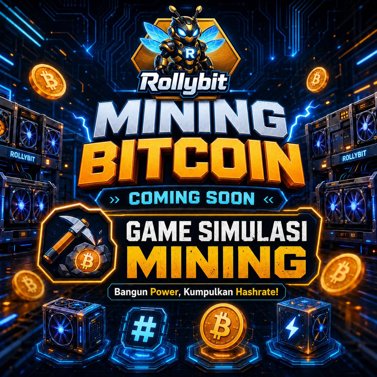 rollybit's tweet photo. COMING SOON! 

ROLLYBIT MINING BITCOIN hadir dengan pengalaman simulasi mining yang lebih seru dan menantang!

Bangun power mining milikmu
Tingkatkan hashrate setinggi mungkin
Kumpulkan Bitcoin virtual dan raih leaderboard
Upgrade miner

Siap menjadi miner terbaik di Rollybit? https://t.co/Y1UoodKceZ