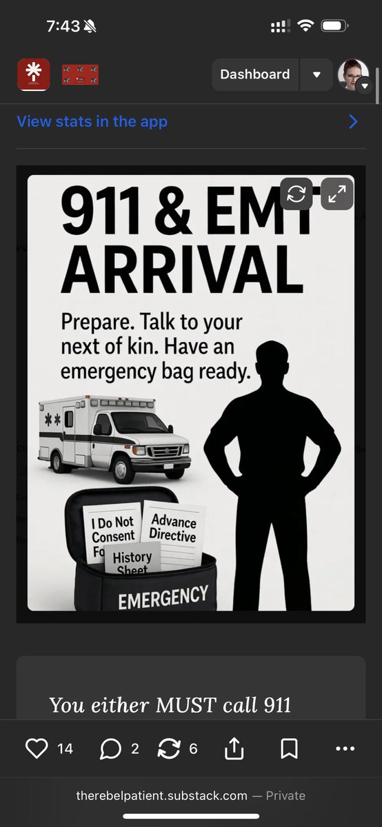 DrMargaretShow's tweet photo. 911 and EMT Arrival - by Dr Margaret Aranda @DrMargaretShow 

On the former, if you are age 18 or over, the  I Do Not Consent Form™ is applicable. If you are age 18+ or over and unconscious, it does not apply; your Advance Directive, Medical Directive, and Do Not Donate Organ forms are applicable.

Don’t be afraid of hospitals – be prepared for them. 

If you’re not prepared, you may need Laura Bartlett and the Hospital Hostage Hotline (888-219-3637)…

Link below ⬇️