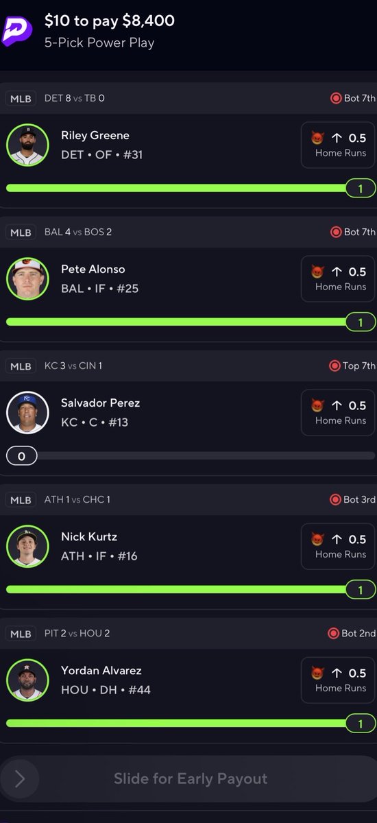 Tres2tt's tweet photo. Please Salvador Perez I am begging you! Wya!! I need 1 #prizepicks #mlb https://t.co/u24lcqwNWS