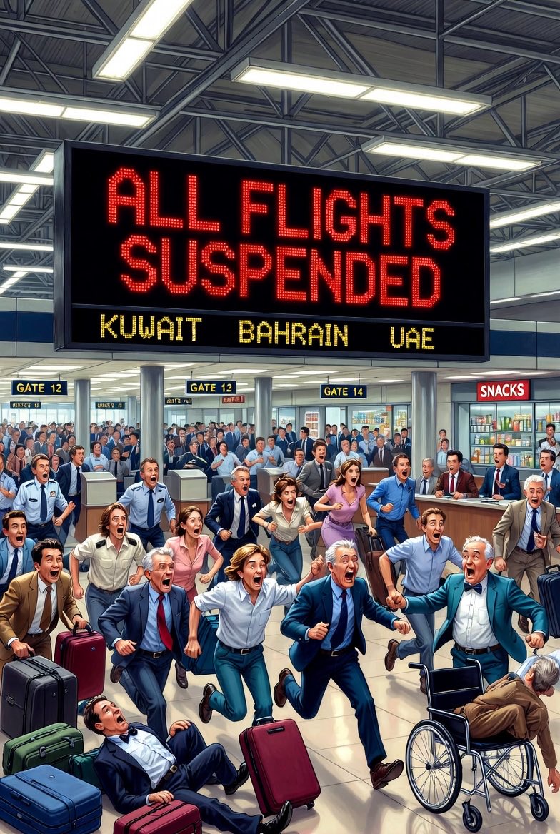 tech2_trade's tweet photo. All flights in Kuwait, Bahrain, and the UAE have been suspended. https://t.co/NjvAKtWxUi