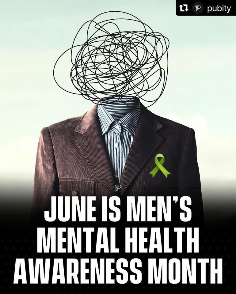 jmpiwtorak's tweet photo. A friendly reminder that June is also #mensmentalhealthmonth. As someone who has struggled with mental health and recently experienced a PTSD episode, this needs to be talked about more! Don’t suffer in silence. #mensmentalhealthawareness 
Thanks @pubity for bringing awareness. https://t.co/ugbPysS8j5