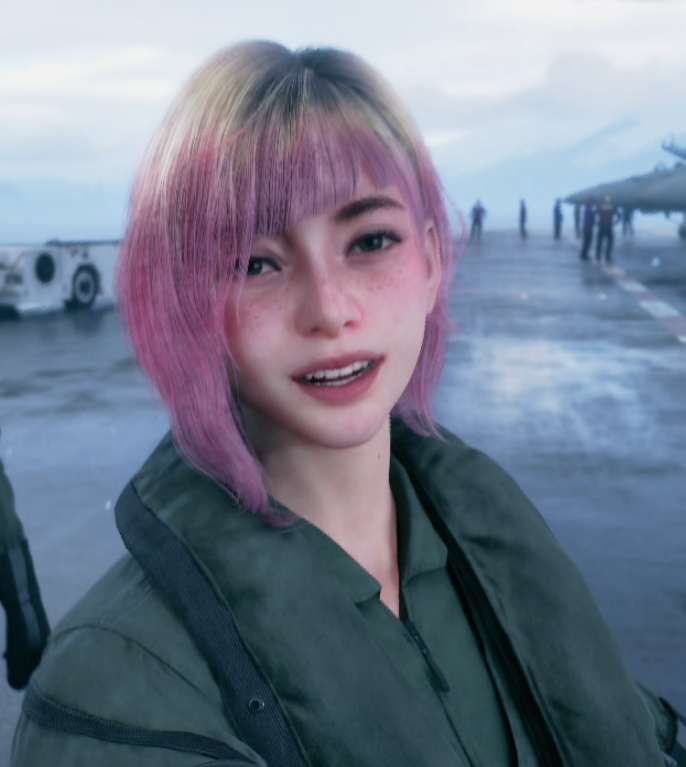 canal_horaplay's tweet photo. Ace Combat provando que só os japoneses conseguem fazer uma cabelo colorido bonita e que parece simpática! https://t.co/DMDWHZUcFT