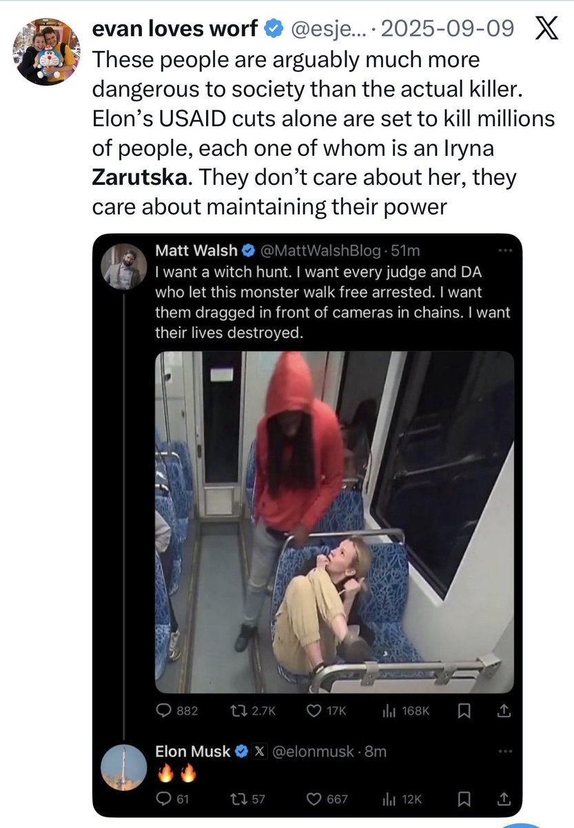 hell0Jonas's tweet photo. @SerraAetheria @CodeBrode @esjesjesj He literally did what he criticized the other guy of doing. 

He literally reposted her pic. And not for the first time. 

And why defend a guy who thinks Elon Musk is worse than her actually cold blooded murderer? https://t.co/wfnULg2Pay