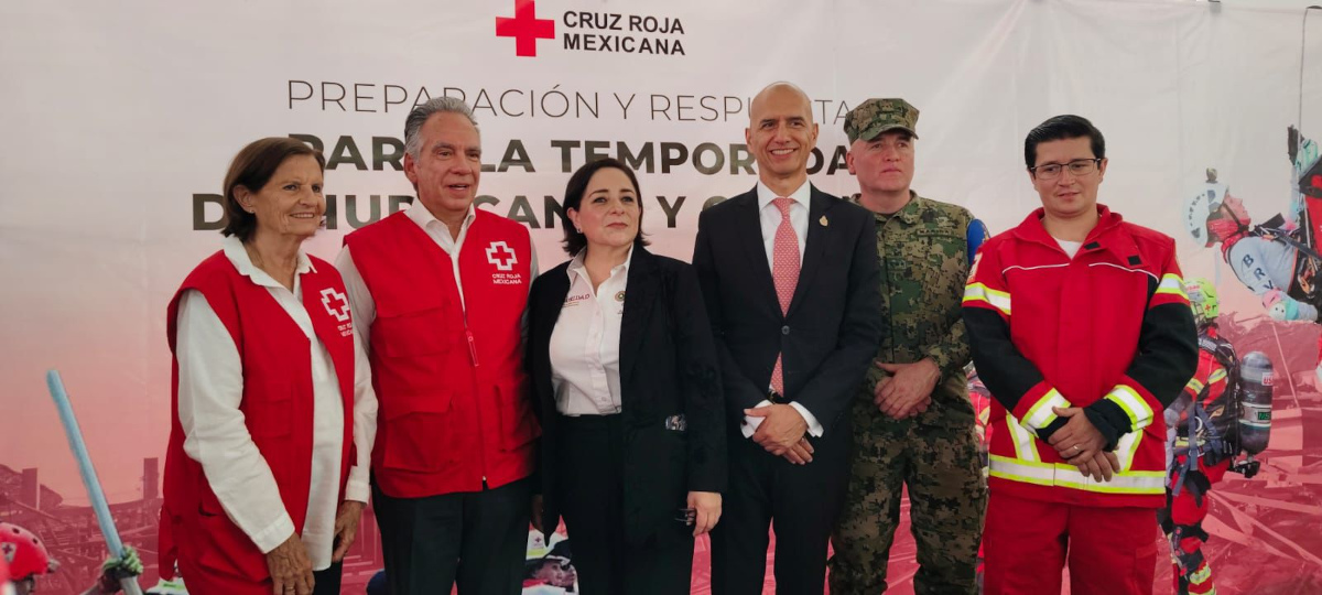 AGENCIAMVT's tweet photo. #Seguridad CNPC y Cruz Roja Mexicana refuerzan su alianza para enfrentar la temporada de #lluvias y ciclones 2026 con acciones preventivas y operativos coordinados. https://t.co/zCPRNRNZNH @AGENCIAMVT @CruzRoja_MX @CNPC_MX https://t.co/bY3enhUr07