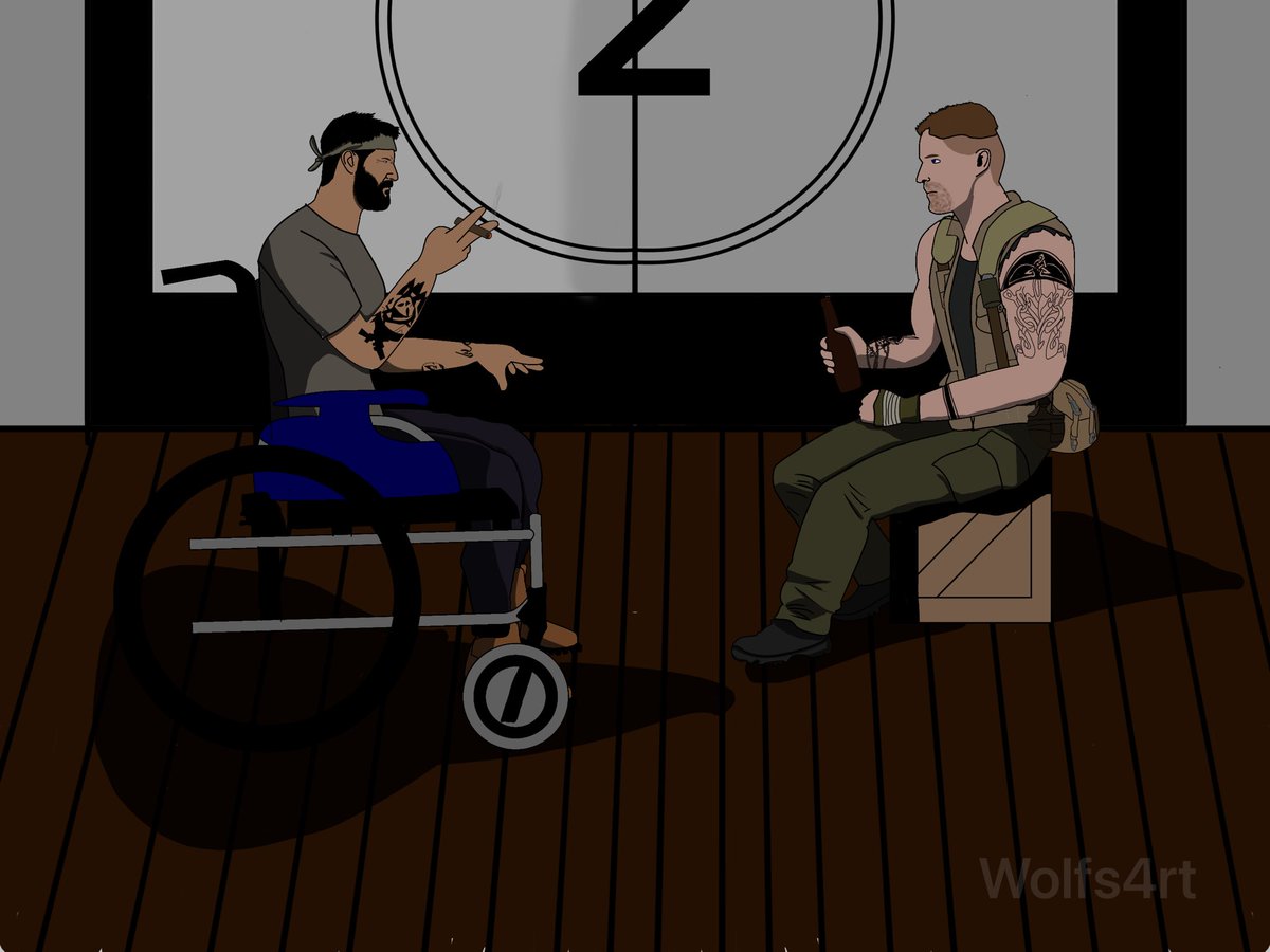 Wolfs4rt's tweet photo. I finally did another Woods drawing this time with Dempsey.. iykyk 
@Sgt_Frank_Woods  hope ya like it https://t.co/amEW933bu7