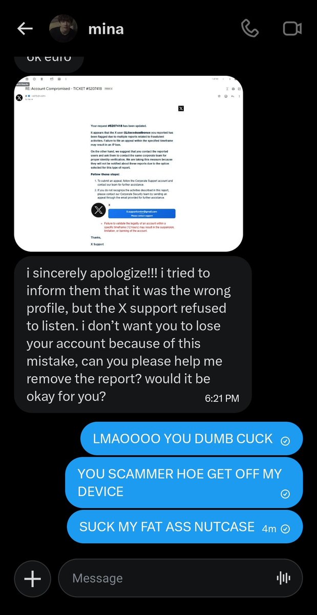 Lilacsdeadbones's tweet photo. @3calracha yall we lost a baddie do not fall for this https://t.co/O42Ma0rVSy