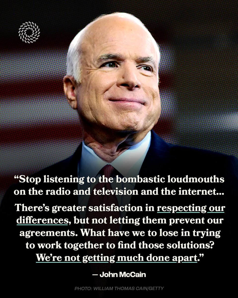 BuildersMvt's tweet photo. We’re good at sharing disagreements, but not always as good at working through them.

Differences are normal, but they shouldn’t stop us from making progress together. As John McCain pointed out, there’s value in respecting those differences without letting them block agreement.

The question is how we keep moving things forward, even when we don’t fully see eye to eye.