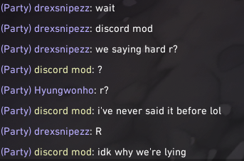 DiscordMVal's tweet photo. You confidently want to accuse me when two of your players, GG Obscura and Arctic actively throw my comp games and claim to have banned me multiple times even though I don't know who this manchild is and actively throws my games. I HAVE NEVER SAID THE HARD R IN GAME OR ANYWHERE. https://t.co/e3nP6VJMqj