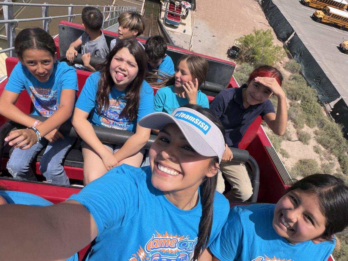 APerez_MCE's tweet photo. No better way to conclude the school year! Taking our great vibes out of the classroom and into the amusement park 🎢✨
The 2025–2026 treated us nicely 🩵
@NoraMacias_MCE @MHerna_MCE @SocorroISD #teamsisd https://t.co/mzwim3R5oh