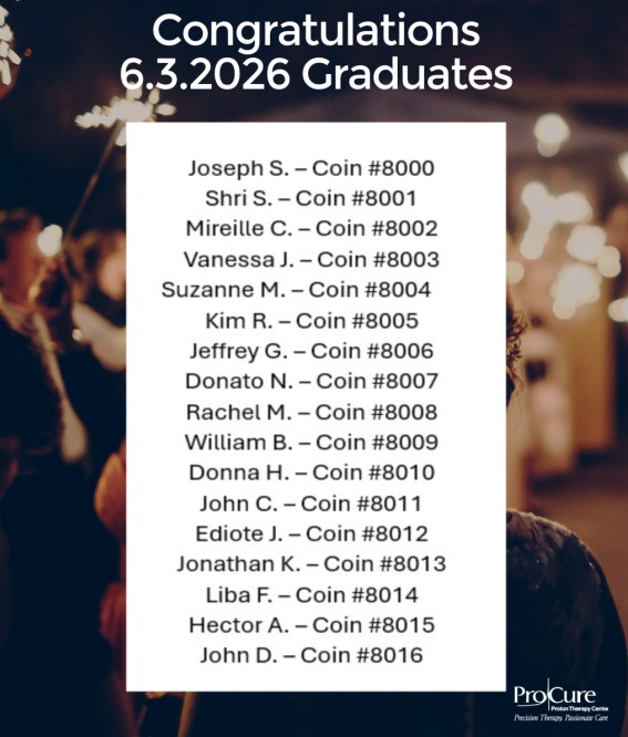 ProCureNJ's tweet photo. Congrats to our newest graduates! Celebrating 8,000+ lives impacted—and 8,000+ reasons to keep moving forward. 8,000 Patients. 8,000 Stories. Countless moments of strength, resilience, and hope.

We wish you continued success and good health, and we thank you for choosing ProCure https://t.co/KJtvwjE6Nn