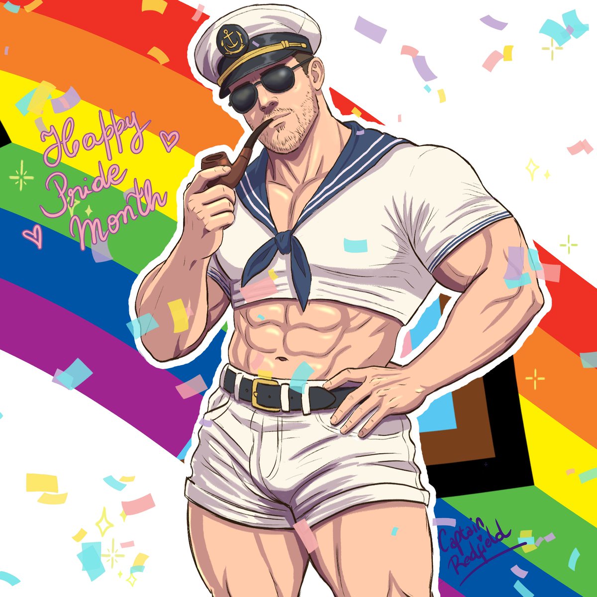 CappyRedfield's tweet photo. Happy Pride Month 🏳️‍🌈🎉🎉🎉

#ChrisRedfield #residentevil #バイオハザード #クリス・レッドフィールド #pride2026 #bl https://t.co/CilVqtvDxx