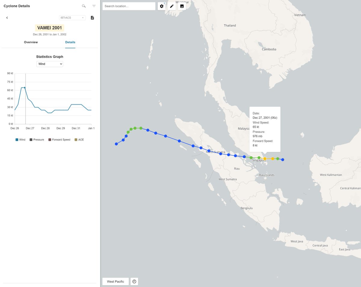 UhDebbie's tweet photo. New updates to my site!
- Added 5 new basins (West Pacific, North Indian, South Indian, Australian Region, and South Pacific).
- Added a new database (IBTrACS).
- Added several quality of life improvements.
Go check it out, share it, and provide feedback if possible! The site is still quite new, so any recommendations would be awesome.

Check it out: https://t.co/Cx4JAfIKi6