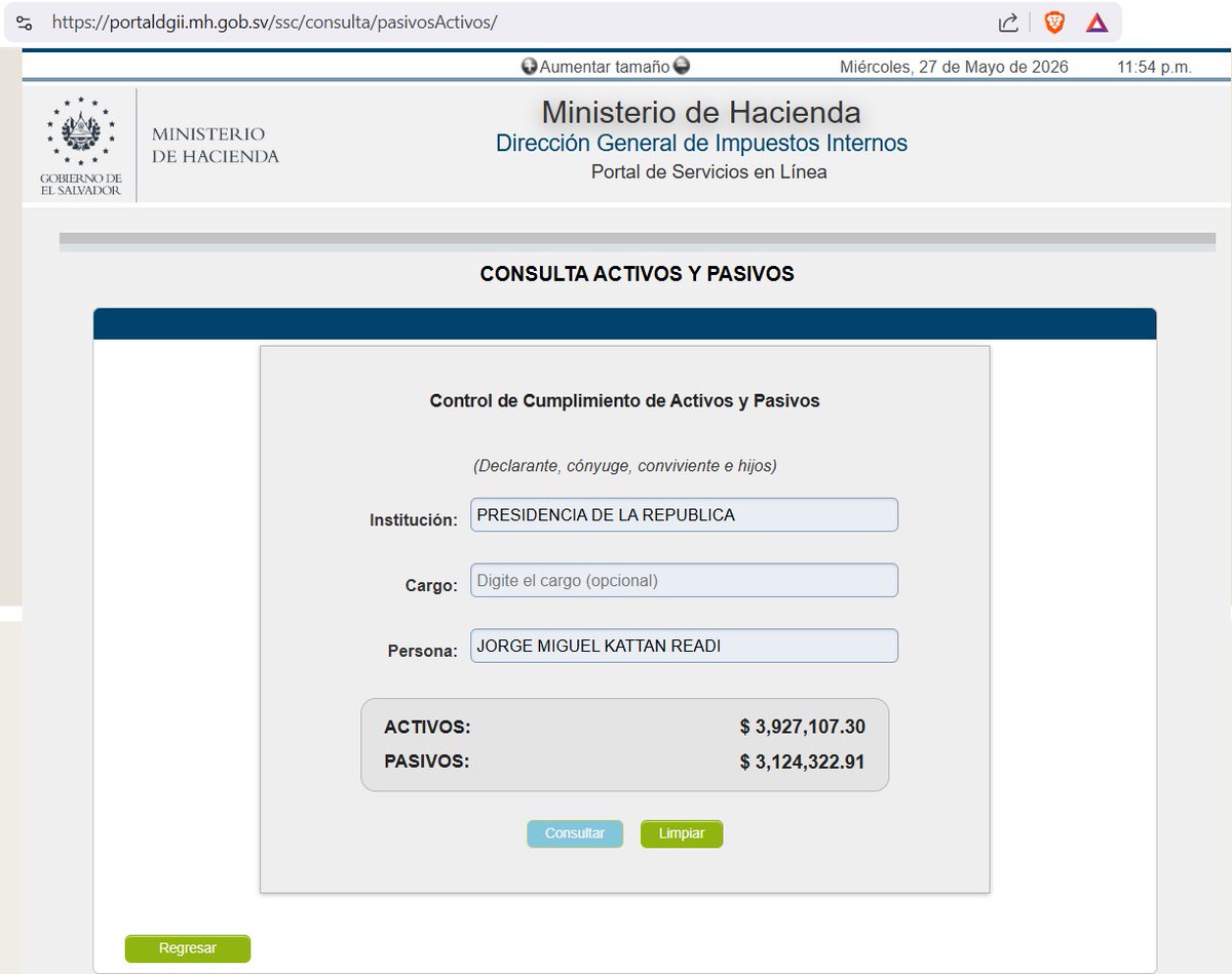 MarioRogel_SV's tweet photo. Jorge Miguel Kattan Readi, tio de Nayib Bukele, en el 2019 reportaba activos por 403 mil 620 dólares. En la actualidad reporta activos por 3 millones 927 mil 107 dólares.
Pueden ampliar acá:

https://t.co/l5Y6wXmx2E

https://t.co/Ns2zo9NxZz https://t.co/nsmznE7p5d