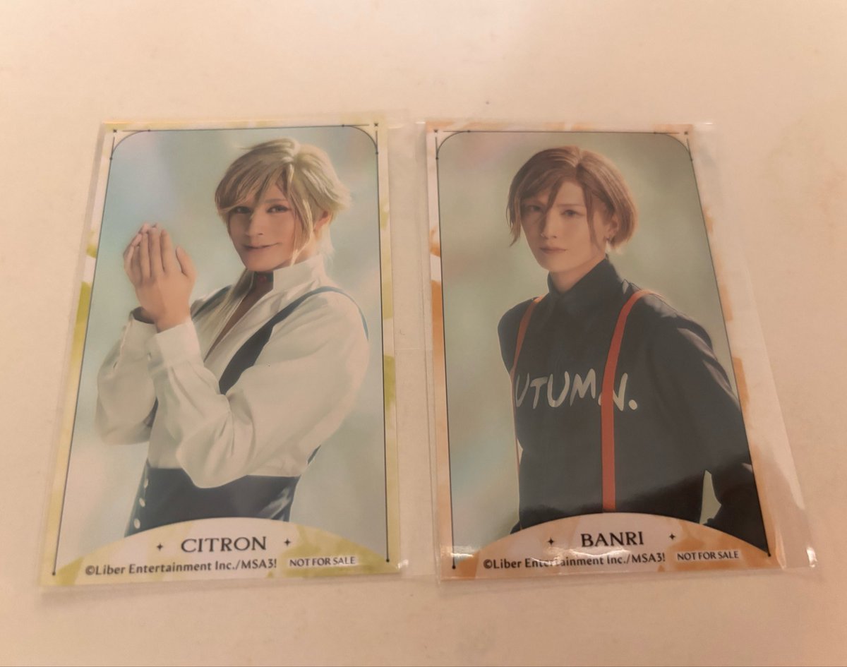39_triangle's tweet photo. 【交換】A3! エーステ アニカフェ

譲:特典シトロン、万里

求:特典三角、莇

2:2の交換
大阪手渡しもしくは郵送
検索からでもお気軽にお声掛けください https://t.co/XISwHpnYiE