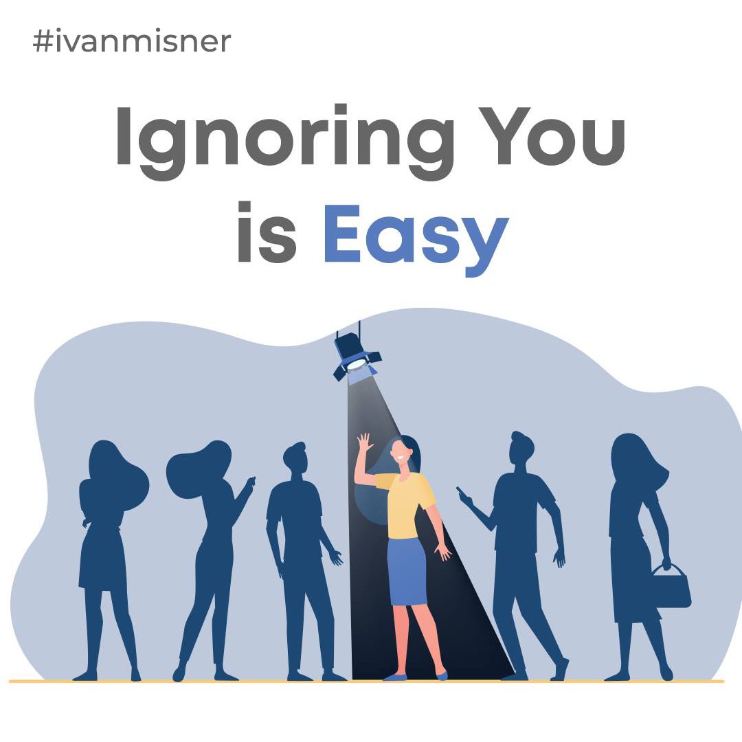 IvanMisner's tweet photo. Out of Sight, Out of Mind
In business, we can’t afford to be in the category of “out of sight, out of mind” because that makes it easy for others to ignore us. On my blog, I share five ways to stay visible to your clients, prospects, and referral partners. https://t.co/XAV3tKvXoS https://t.co/Na2cZ5r3HM