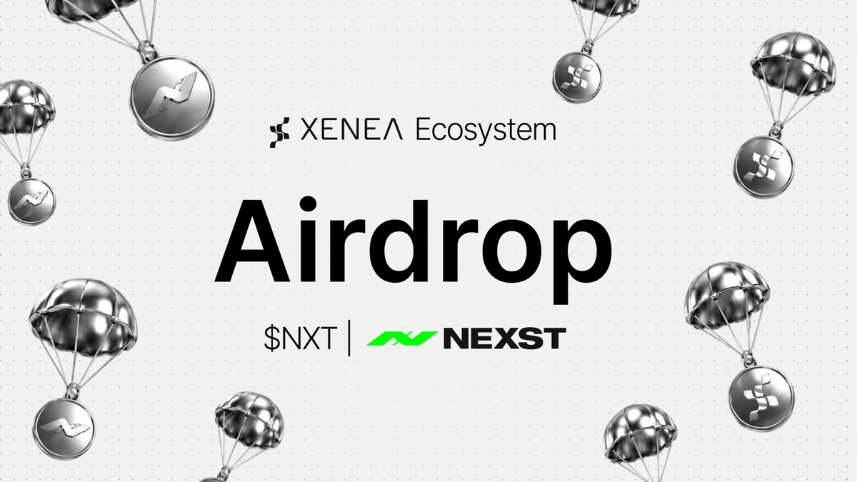 Xenea_jp's tweet photo. $NXT Airdrop 配布のお知らせ

@NEXST_AI のジェムを獲得された913名の幸運な当選者の皆様へ $NXTを配布いたします。

当選者は、獲得ジェム数に基づいた加重ランダム抽選によって選ばれました。当選者には、約5ドル～20ドル相当の $NXTが配布されます。

ジェム数が多いほど、配布される $NXTの数も多くなります。配布は6月3日12:00（JST）に開始され、2時間以内に完了します。XENEA Wallet（BNBチェーン）に自動的に配布。カスタムトークンの追加は不要です。

パートナーミッションにご参加ありがとうございました！