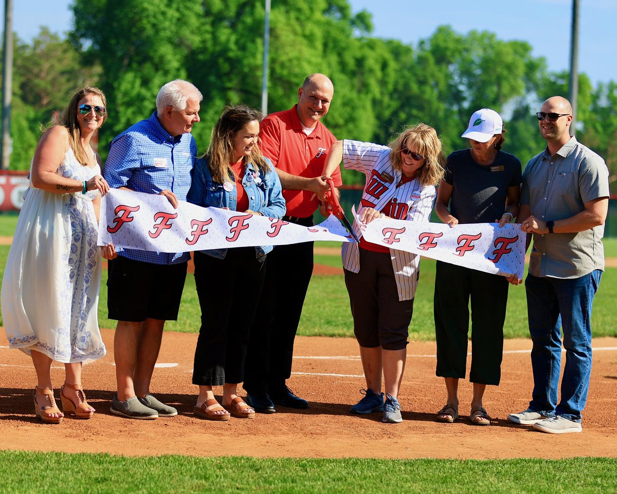 Post2Dugout's tweet photo. Beautiful night at Jack Williams Stadium for the season opener and a ribbon cutting to celebrate our recently completed seating project. Thanks to @FargoParks @FargoMoorhead and all of our generous sponsors. 🤩❤️⚾️ https://t.co/sK9dVCfUeo